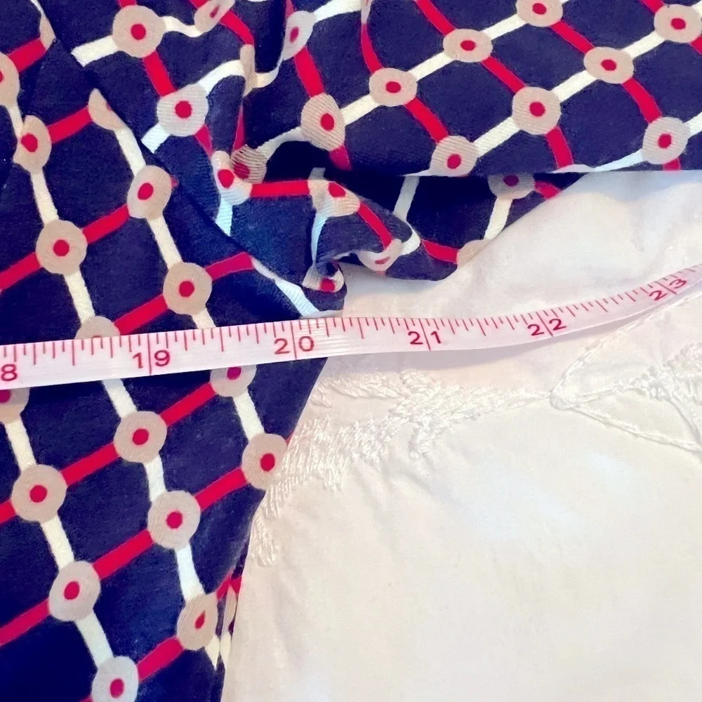 Talbots Crossover‎ Top Navy Red Beige Nautical Size XL - Picture 7 of 8